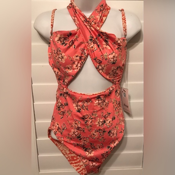 Maaji Other - Maaji Reversible One-Piece Swimsuit, Cross Over Wrap top, Size M, New with tags